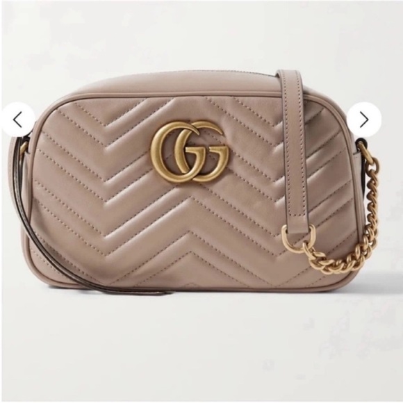 Gucci Handbags - Gucci Maramont Rose Quilted Leather Crossbody Camera Bag